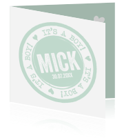 Geboortekaartje jongens Luckz