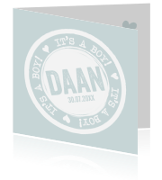 Geboortekaartje jongens Luckz