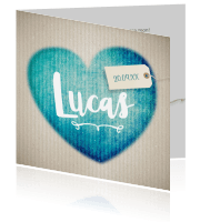 Geboortekaartje jongens Luckz