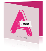 Geboortekaartje meisjes Luckz