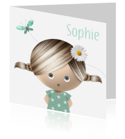 Geboortekaartje meisjes Luckz