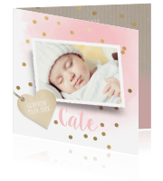 Geboortekaartje meisjes Luckz