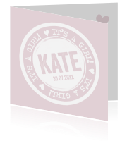 Geboortekaartje meisjes Luckz